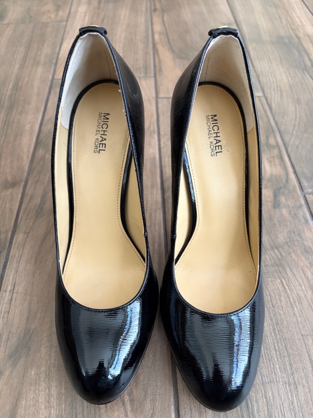 Michael Kors Textured Black Leather Pumps